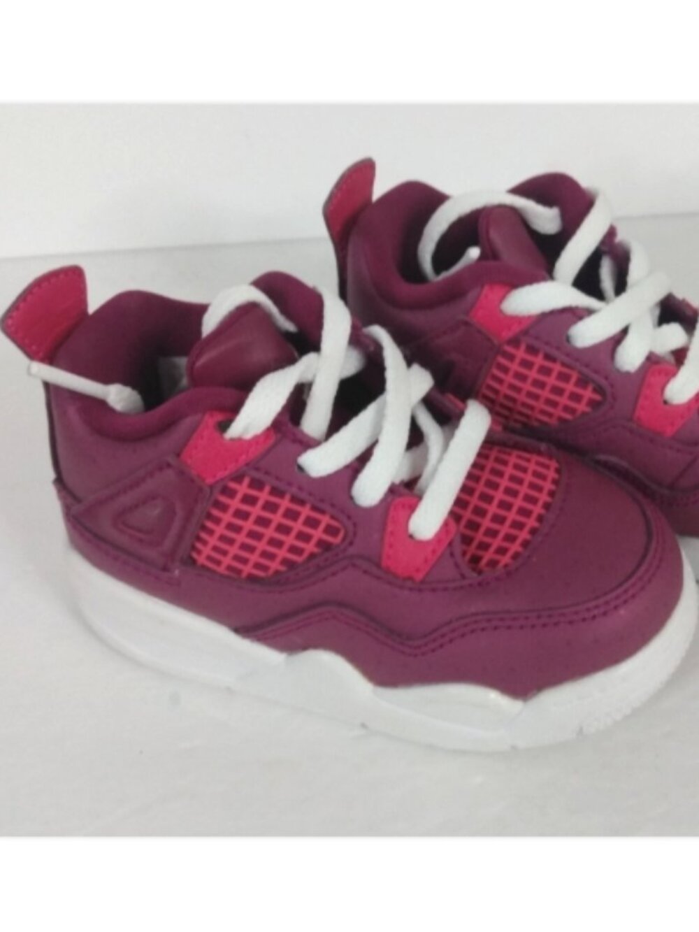 Jordan Retro 4 Berry Rush Pink Purple Girls 6C Toddler Sneakers BQ7672-661 Youth
